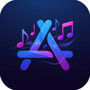 Music streaming application icon showing notes